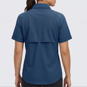 เสื้อเชิ้ตตกปลาสำหรับผู้หญิง ผ้าเนื้อนุ่มพิเศษ มีกระเป๋าหลายช่อง ปกเสื้อพับได้ ดีไซน์เสื้อตกปลาสำหรับสตรีทแวร์ผู้หญิง - Product Image 2