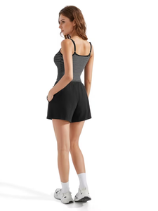 Women's 2-Piece Floral Vest Shorts Set Sleeveless Vest Casual Shorts 2 Pockets Breathable Quick Dry 100% Cotton Home Loungewear - Product Image 6