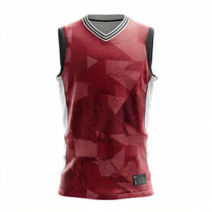 Maillot de basketball de haute qualité sans manches à col en V pour homme – Ensemble sportif pour équipe de basketball - Product Image 5