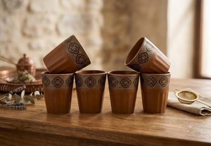 Vintage <b>Ceramic</b> Kulhad Serving Tea & Coffee 75ml Eco-Friendly Home Use - Product Image 3