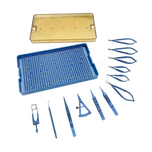 Juego de Instrumentos Quirúrgicos Oftálmicos Manuales de Alta Calidad, 12 Piezas, para Cirugía de Glaucoma y Lasik, Microcirugía Ocular, Acero Inoxidable, Reutilizables - Product Image 1