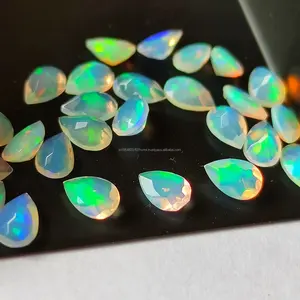 Ópalo etíope piedra preciosa Natural en forma de pera 3x5mm blanco Cuerpo a Cuerpo piedras de corte de ópalo para joyería al por mayor Welo ópals piedra preciosa cabujón - Product Image 2