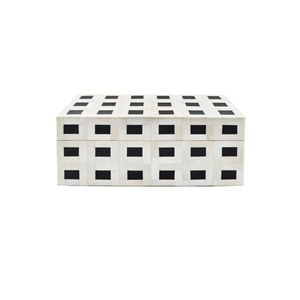Caja de Joyería Geométrica Blanca y Negra al por Mayor de Fábrica, Caja de Joyería Rectangular con Incrustaciones de Resina, Estuche Decorativo para Almacenamiento, Decoración de Habitaciones - Product Image 5