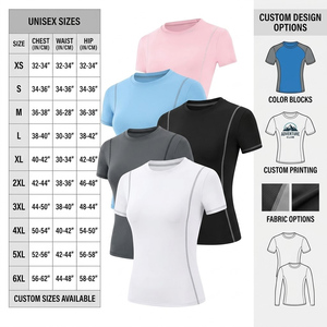ผู้จัดจำหน่ายเสื้อยืดออกกำลังกายผ้ายืดสแปนเด็กซ์ความยืดหยุ่นสูง - Product Image 2