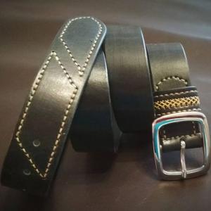 Ceinture en cuir véritable à la mode pour hommes, accessoires cadeaux, longueur personnalisée, ceintures en cuir durables résistantes à l'eau, style occidental - Product Image 2