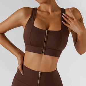 Soutien-gorge de sport ajustable pour femme, dernière collection, avec fermeture éclair frontale, pour fitness, yoga et course à pied, effet push-up - Product Image 6