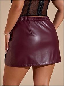 Minifalda de Cuero para Mujer, Cuero PU Suave, Cintura Alta, Ajustada al Cuerpo, Logotipo Personalizado, Marca Privada, Proveedor Mayorista - Product Image 2