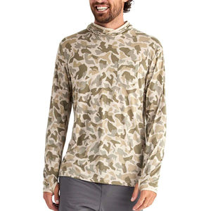 Chemise de pêche pour homme à manches longues, imprimé camouflage, protection solaire UPF50+, imperméable, grande taille, polyester, séchage rapide, avec capuche et protection pour le visage - Product Image 1