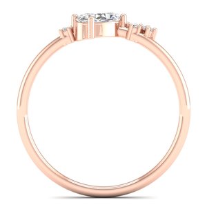 Anillos de Moissanita con Certificación GRA de Oro Rosa Sólido de 14K, Diseño Original REYES, Joyería Fina para Mujer, Elección Perfecta para Compromiso - Product Image 4