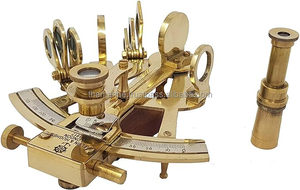 Sextant nautique en laiton brillant 4 "Antique Kelvin & Hughes London 1917 fait à la main avec boîte en bois article cadeau à collectionner - Product Image 3