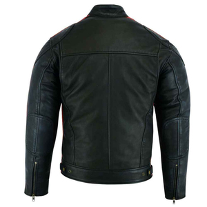 Chaqueta de Motociclista de Cuero Genuino para Hombre, Diseño Personalizado OEM, Estilo Biker, para Conducir, Ropa Urbana con Protección - Product Image 3