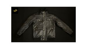 Chaqueta de Piel de Vaca Acolchada de Invierno, Ecológica, Personalizada y de Alta Calidad, Estilo Vintage, Forro de Poliéster, Botones y Cierre de Cremallera - Product Image 5