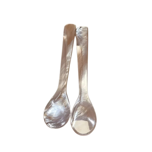 Cuillère en coquillage vietnamien, cuillère en nacre, matériau naturel en coquillage pour le service du café, du thé et des desserts, décoration intérieure et vente au détail - Product Image 3