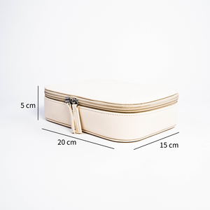 Sturdy Portable PU Leather Cosmetic Storage <b>Box</b> ISO BSCI Factory's Cute Convenient Logo Pattern Cosmetics Bag Zipper Closure - Product Image 2