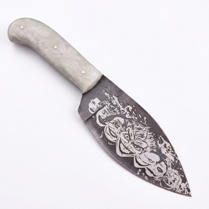 Cuchillo de Cocina de Acero con Alto Contenido de Carbono, Hoja Grabada con Láser, Mango de Resina, Venta Directa de Fábrica, Diseño Personalizado - Product Image 5