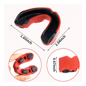 Protector Bucal de Silicona Rojo y Negro de Alta Calidad a Precio de Fábrica, Estuche Transparente, Ligero, Impreso en 3D, Equipo de Protección para Boxeo para Adultos - Product Image 2