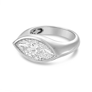3 CT Lab Grown <b>Emerald</b> Cut Moissanite 925 <b>Silver</b> IGI Certified Bezel Engagement <b>Ring</b> for Women-Gift & Party Occasions - Product Image 1