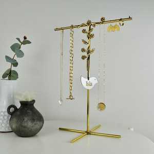 Abstract Tree Design <b>Decorative</b> Metal Jewelry Stand Black Coated Handcrafts Iron Wire Jewelry Holder Rack Table <b>Decor</b> - Product Image 5