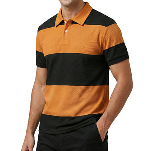 OEM Custom Design Colors <b>Striped</b> <b>Polo</b> <b>Shirts</b> Men's Classic Fit Pique Short Sleeve Breathable Summer Wholesale Price <b>Polo</b> <b>Shirts</b> - Product Image 5