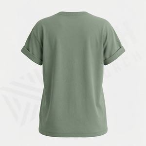 T-shirt surdimensionné personnalisé pour femmes, fournisseur de vêtements en coton, impression sérigraphique ou transfert thermique, vêtements tendance - Product Image 2