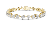 Bracelets de tennis classiques de luxe pour femmes et hommes, diamants cultivés en laboratoire certifiés IGI, bracelet élégant en or et diamants, bijoux