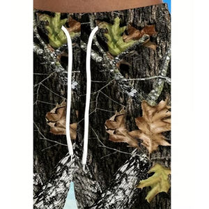 Pantalones Cortos Casuales de Poliéster con Camuflaje de Hojas de Árbol, de Secado Rápido, Cortavientos, con Cintura Acanalada en Contraste, Holgados, con Cordón Ajustable, Transpirables, para Verano y Estilo Urbano - Product Image 5