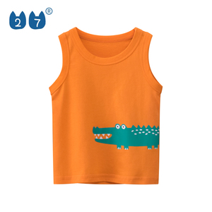 Cartoon Animal Printed Men's <b>Knitted</b> <b>Tank</b> <b>Top</b> O-Neck Casual Style Multiple Colors Available - Product Image 5