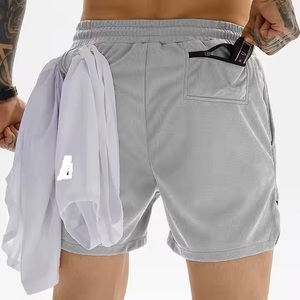 Pantalones Cortos Deportivos Casuales de Verano Hechos a Medida para Hombre, con 2 Bolsillos, para Gimnasio y Running, de Spandex/Algodón, de Secado Rápido y Transpirables - Product Image 4