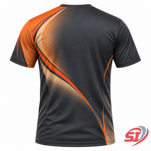 Mens Performance Dry Fit Anti-Wrinkle Polyester T-<b>Shirt</b> Custom Lightweight Gym Running Sports Tee Summer Supplier - Product Image 2