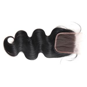 Indian Virgin Remy Hair Closure <b>Body</b> <b>Wave</b> Machine Double Weft Double Drawn Human Hair Extension Raw Lace Front Closure - Product Image 2
