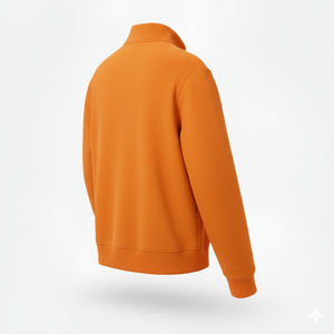 Sweat-shirt demi-zip pour homme, col montant, décontracté, doux, chaud, en polaire, manches longues, hiver, uni, écologique - Product Image 5