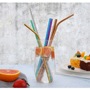 Ensemble de pailles à boire réutilisables en acier inoxydable de qualité supérieure avec brosse de nettoyage et pochette de rangement - Product Image 5