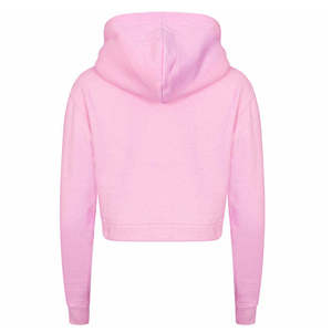 เสื้อฮู้ดครอปผู้หญิง สีพื้น แขนยาว มีฮู้ด ผ้าฝ้ายถัก 100% ระบายอากาศได้ดี ไม่บุซับใน เหมาะสำหรับใส่ในฤดูใบไม้ร่วง - Product Image 3