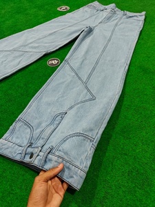Denim Manufacturer Custom Vintage Wash Blank Oversized <b>Jeans</b> Streetwear Straight Wide Leg Baggy Cotton Denim Pants <b>Jeans</b> for Men - Product Image 3