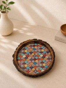 Bandeja de madera pulida más vendida para servir alimentos, bebidas, desayuno, en restaurantes, hoteles, fiestas y catering, disponible para la venta. - Product Image 3