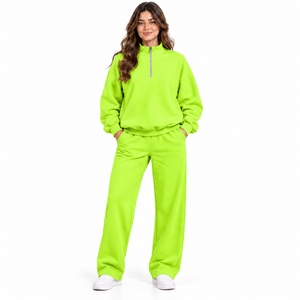 Women Tracksuit Plain Casual Wear High Quality Custom Women <b>Fleece</b> Tracksuit Plus Size Luxury Sports Tracksuit Two Pieces Sets - Product Image 1