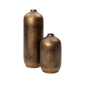 Ensemble de vases en fer forgé de luxe nordique, finition bronze vintage, pot à fleurs décoratif en métal, vases d'appoint intérieurs haut de gamme faits à la main - Product Image 1