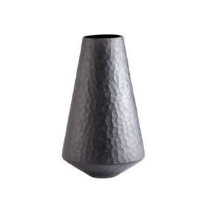 Antique Nickel <b>Ribbed</b> SandStone Aluminium <b>Vase</b> Home and Office Decor with Table Top Design - Product Image 2