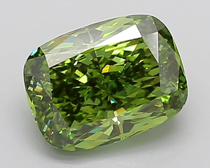 Diamante verde sintético de corte cojín al por mayor para la fabricación de joyas - Product Image 1