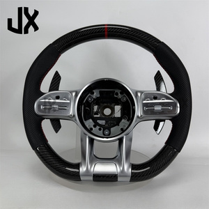 พวงมาลัยคาร์บอนไฟเบอร์หนัง PU ออกแบบได้ตามต้องการสำหรับ <span class=keywords><strong>Mercedes</strong></span> <span class=keywords><strong>Benz</strong></span> W204 W205 W166 W212 <span class=keywords><strong>W220</strong></span> W221 W222 C117 C43 C63 <span class=keywords><strong>AMG</strong></span> GLC - Product Image 5