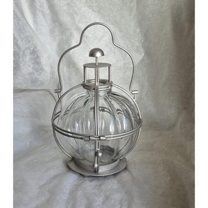 Nouvelle arrivée, lanterne en métal de forme ronde, verre transparent, décoration d'intérieur, porte-bougie vide - Product Image 3