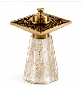 Brûleur d'encens en métal doré de luxe, base aspect cristal, écologique, pour usage religieux, porte-encens indien pour la maison et l'hôtel - Product Image 5