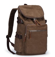 Sac à dos robuste en toile unisexe pour ordinateur portable avec poignée de fermeture à fermoirs |   Sac à dos de voyage décontracté en PU pour étudiants, idéal pour les activités de plein air
