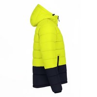 Vente en gros de manteaux d'hiver pour hommes avec logo personnalisé, à capuche, en duvet, couleur unie, fermeture éclair, épais, décontracté, imperméable, en polyester