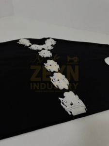 เสื้อยืดผู้ชายสไตล์วินเทจพิมพ์ลายกราฟิกคุณภาพสูงผ้าฝ้ายทรงบ็อกซี่แบบครอปปิ้ง  เสื้อยืดพิมพ์ลายปัก - Product Image 1