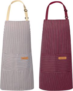Tablier de cuisine personnalisé à séchage rapide, durable, nouveau, tendance, en coton uni, tablier de chef lavable, accessoires en toile unisexe - Product Image 4