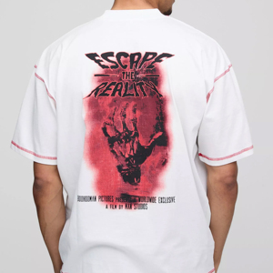 Camisetas de Hombre OEM de Moda, de Alta Calidad, Corte Regular, Manga Corta, Cuello Redondo, Algodón, Impresión Digital, Transpirables, de Secado Rápido, con Gráficos Intensos - Product Image 4