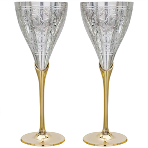 Juego de Copas de Vino Modernas Hechas a Mano de Acero Inoxidable, 2 Copas Grabadas Personalizadas, Copas de Color para Boda, Hogar, Bar - Product Image 2