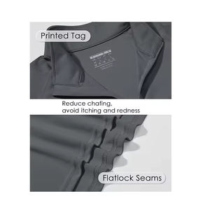 Conjunto Deportivo de Entrenamiento de Secado Rápido, Estampado, Ecológico, Elástico en Cuatro Direcciones, con Logotipo Personalizado, Chándal con Media Cremallera para Correr y Trotar, Venta al Por Mayor - Product Image 4