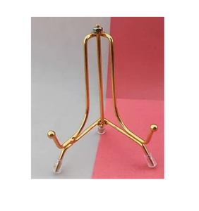 Brass Plate Holder Eco-Friendly Decorative <b>Storage</b> Brass Rack Display Holder for Home Hotel Use - Product Image 2